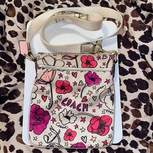 Coach crossbody floral print bag